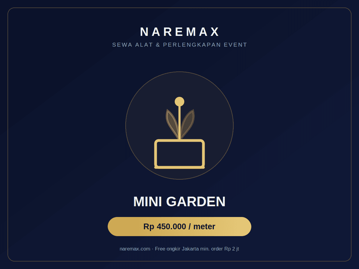 Sewa Mini Garden untuk dekorasi booth dan panggung event — NAREMAX Jakarta