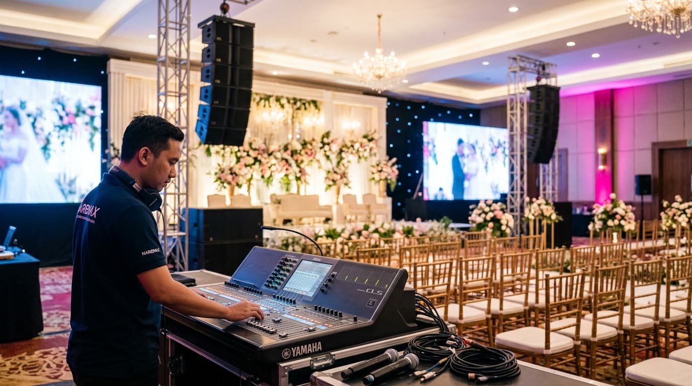 Cara Setup Sound System Profesional untuk Wedding 200-500 Tamu