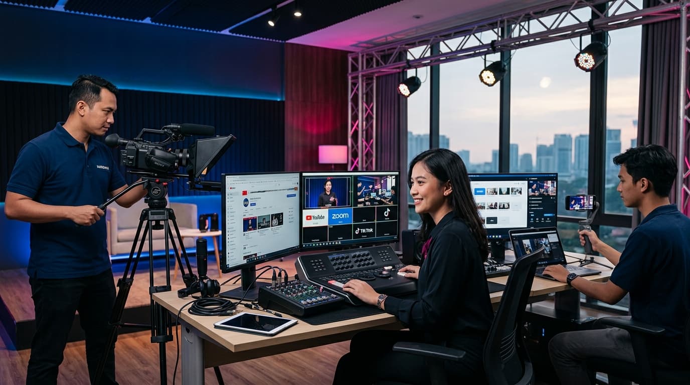 Panduan Lengkap Biaya Live Streaming Multi-Platform YouTube, Zoom, TikTok 2026