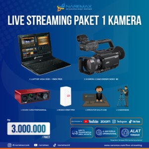 Jasa Live Streaming Hybrid Murah Paket 1 Kamera - Vendor Jasa Live Streaming Murah Jakarta Bogor Depok Tangerang Bekasi