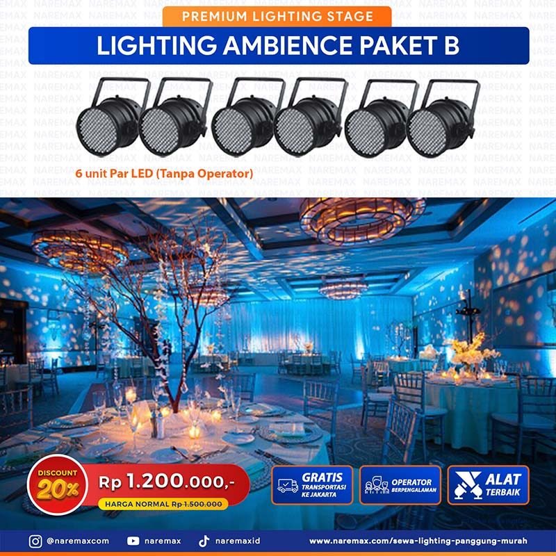 Sewa Lighting Panggung Murah Paket Ambience B - Rental Lighting Stage Panggung Murah Di Jakarta Bogor Depok Tangerang Bekasi