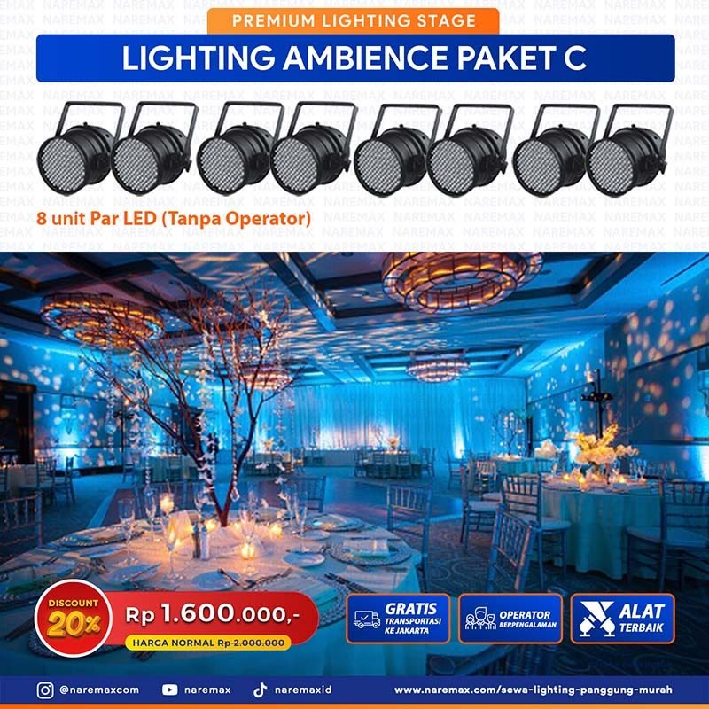 Sewa Lighting Panggung Murah Paket Ambience C - Rental Lighting Stage Panggung Murah Di Jakarta Bogor Depok Tangerang Bekasi
