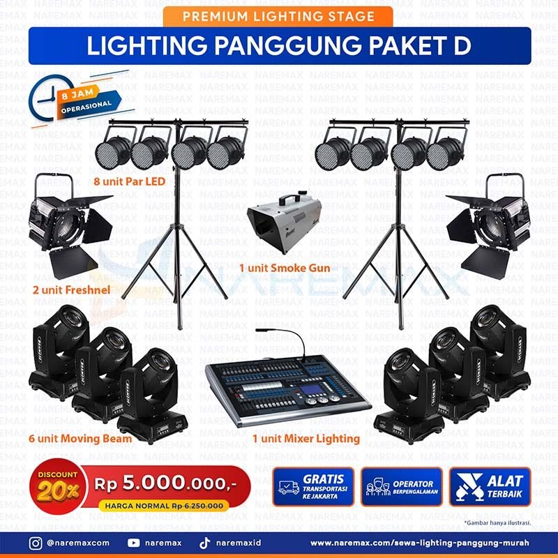 Sewa Lighting Panggung Murah Paket D - Rental Lighting Stage Panggung Murah Di Jakarta Bogor Depok Tangerang Bekasi