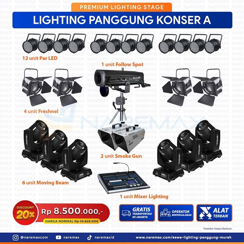 Sewa Lighting Panggung Murah Paket Konser A - Rental Lighting Stage Panggung Murah Di Jakarta Bogor Depok Tangerang Bekasi
