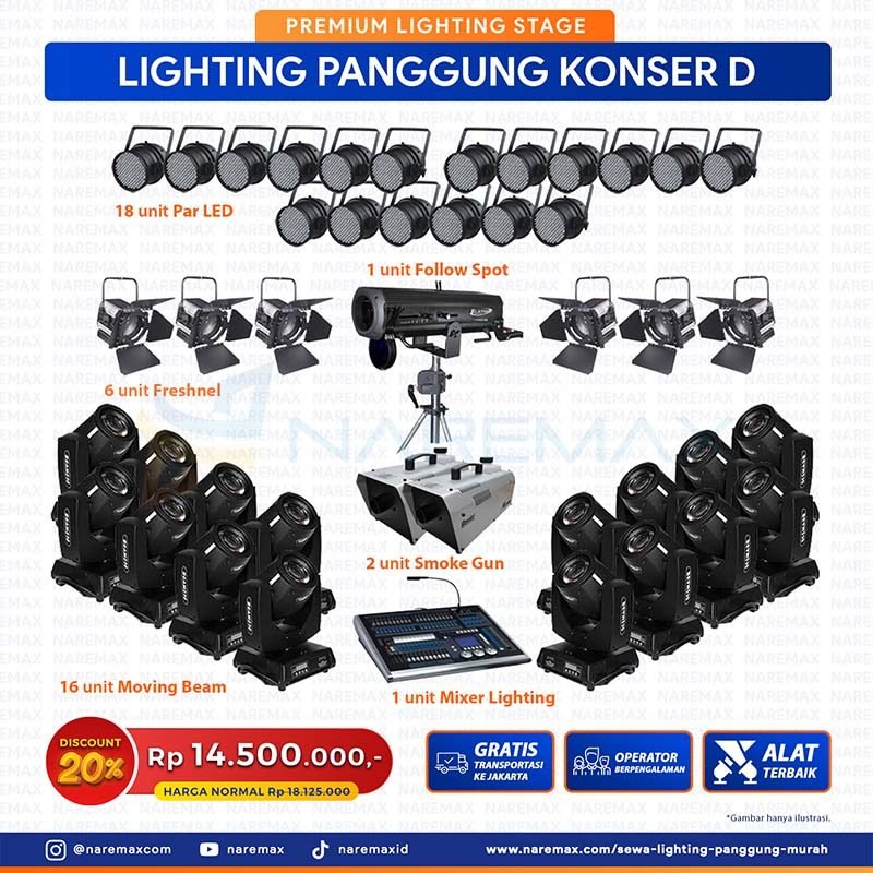 Sewa Lighting Panggung Murah Paket Konser D - Rental Lighting Stage Panggung Murah Di Jakarta Bogor Depok Tangerang Bekasi