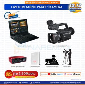 Jasa Live Streaming Multicam Hybrid Murah Paket 1 Kamera - Vendor Jasa Live Streaming Murah Jakarta Bogor Depok Tangerang Bekasi - Versi 12.12