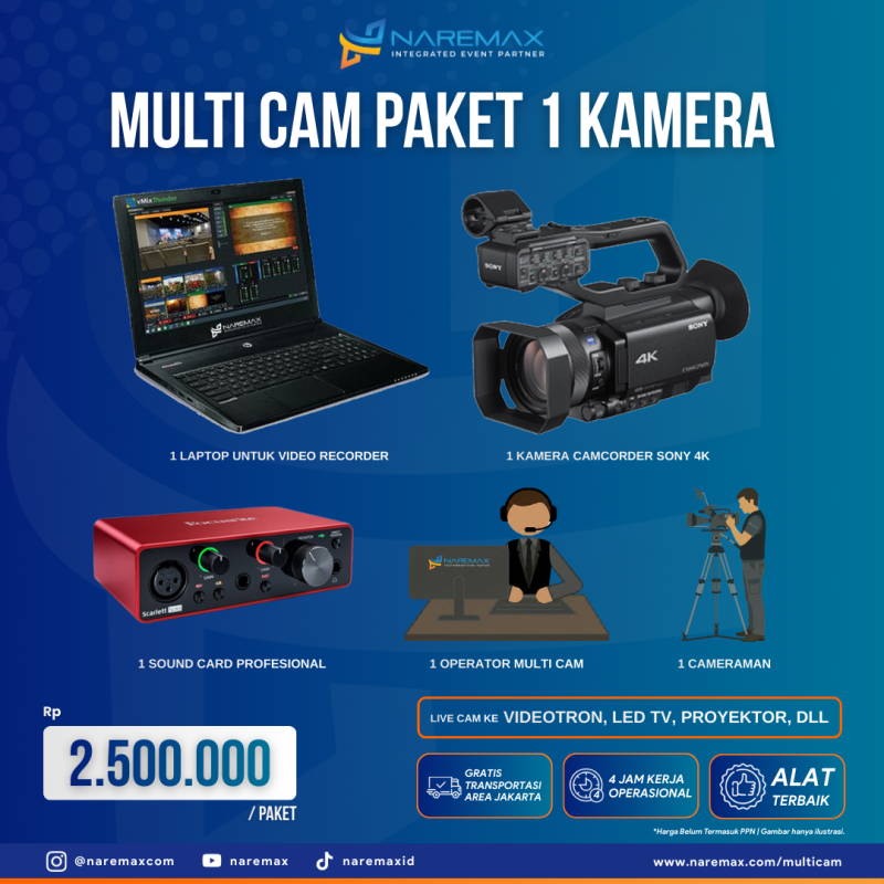 Snack Box 5 Jasa Live Cam Multicam Hybrid Murah Paket 1 Kamera - Vendor Jasa Live Streaming Murah Jakarta Bogor Depok Tangerang Bekasi